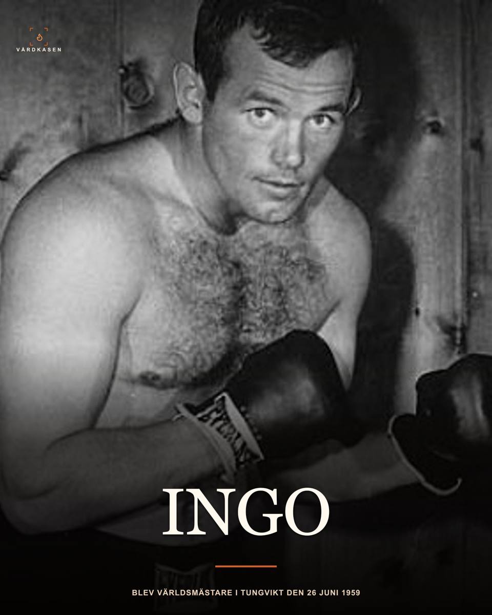 Ingemar Johansson som världsmästare i tungviktsboxning 1960
