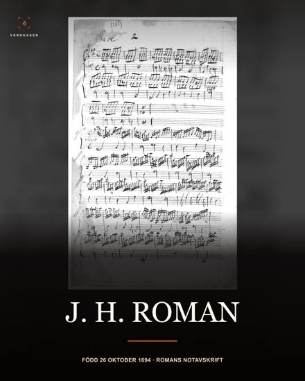 Fragment av Johann Paul von Westhoffs La Guerra, avskrivet av Johan Helmich Roman. Musik- och teaterbibliotekets Romansamling, Ro 97:131, enligt Commons. Avskriftens exakta år inte fastställt. Digital fil CC0 1.0. Skalning, toningar och typografi: Vårdkasen. Inte Romans egen komposition.